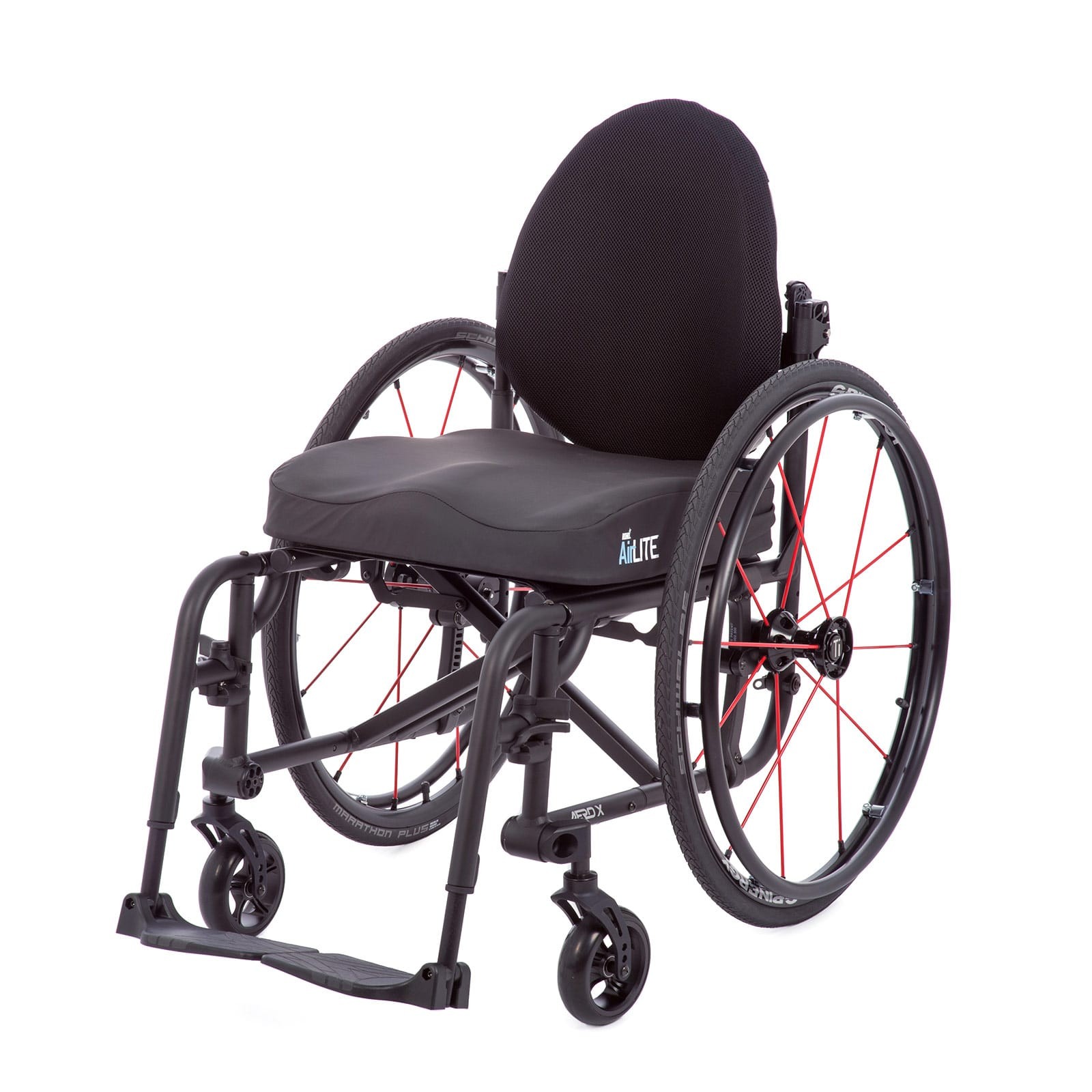 Front view of TiLite Aero X Series 2 Folding Ultralight Wheelchair