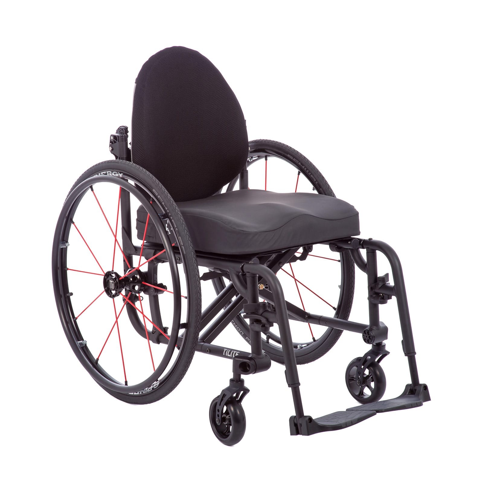 Front view of TiLite Aero X Series 2 Folding Ultralight Wheelchair