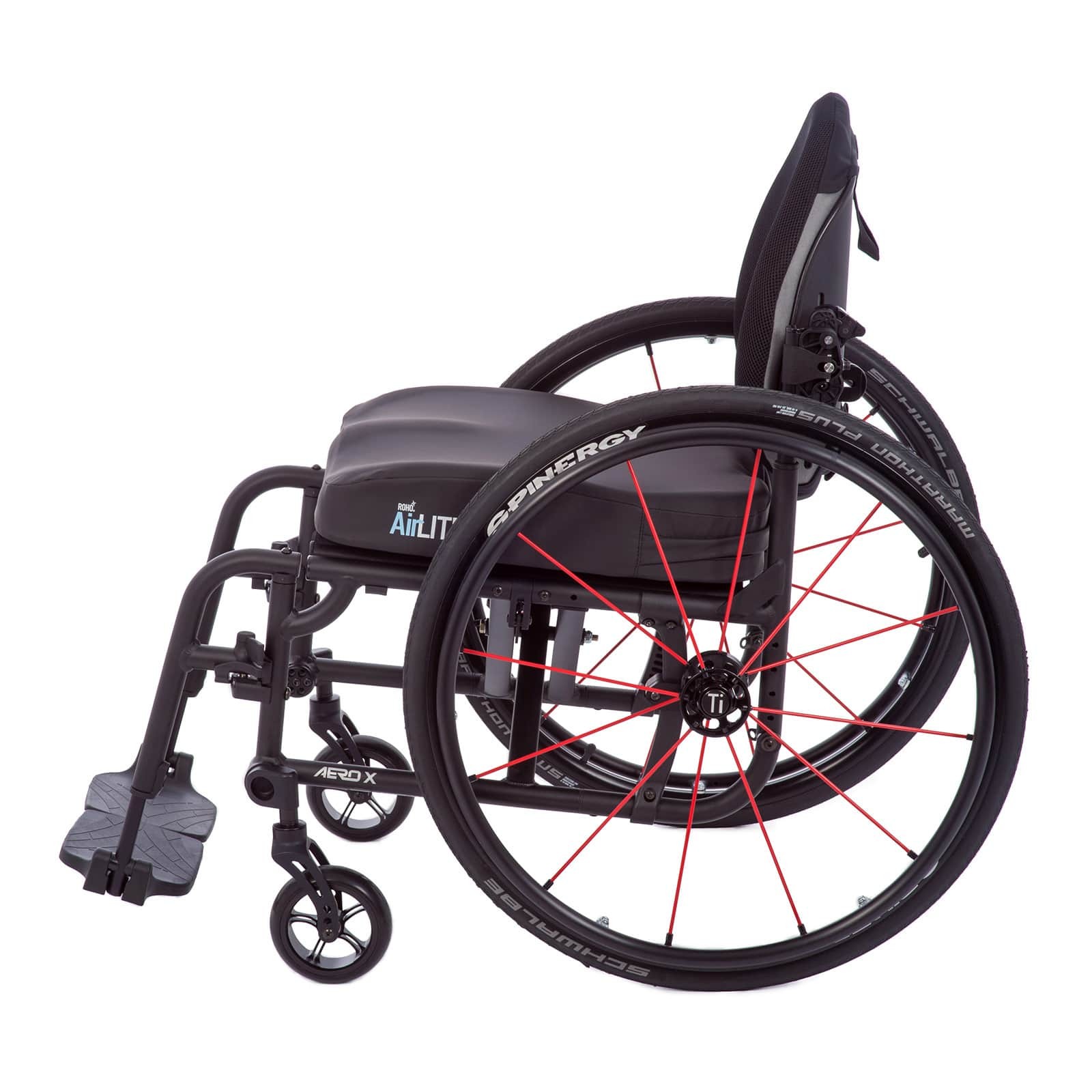 Side view of TiLite Aero X Series 2 Folding Ultralight Wheelchair