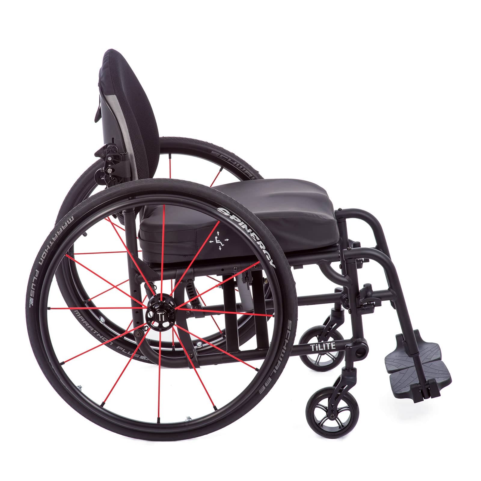 Side view of TiLite Aero X Series 2 Folding Ultralight Wheelchair