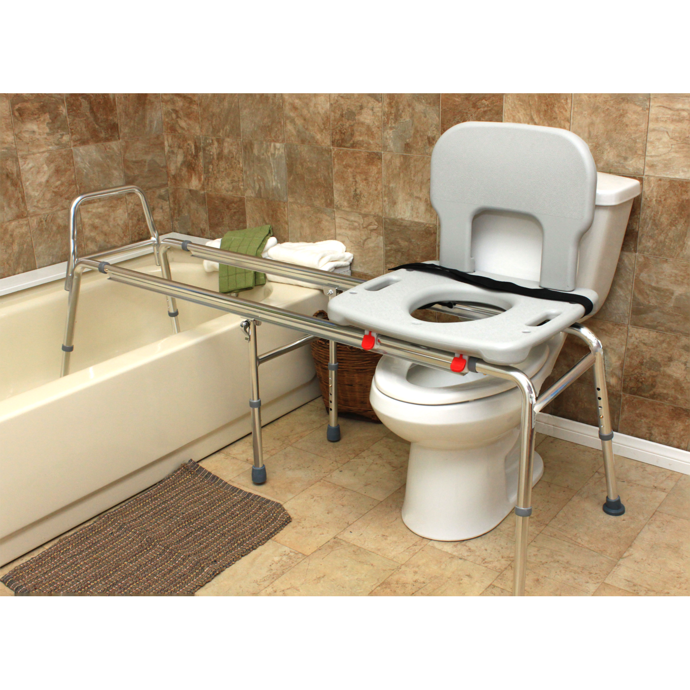 Eagle Health 77993 Toilet To Tub Sliding Transfer Bench Xxl