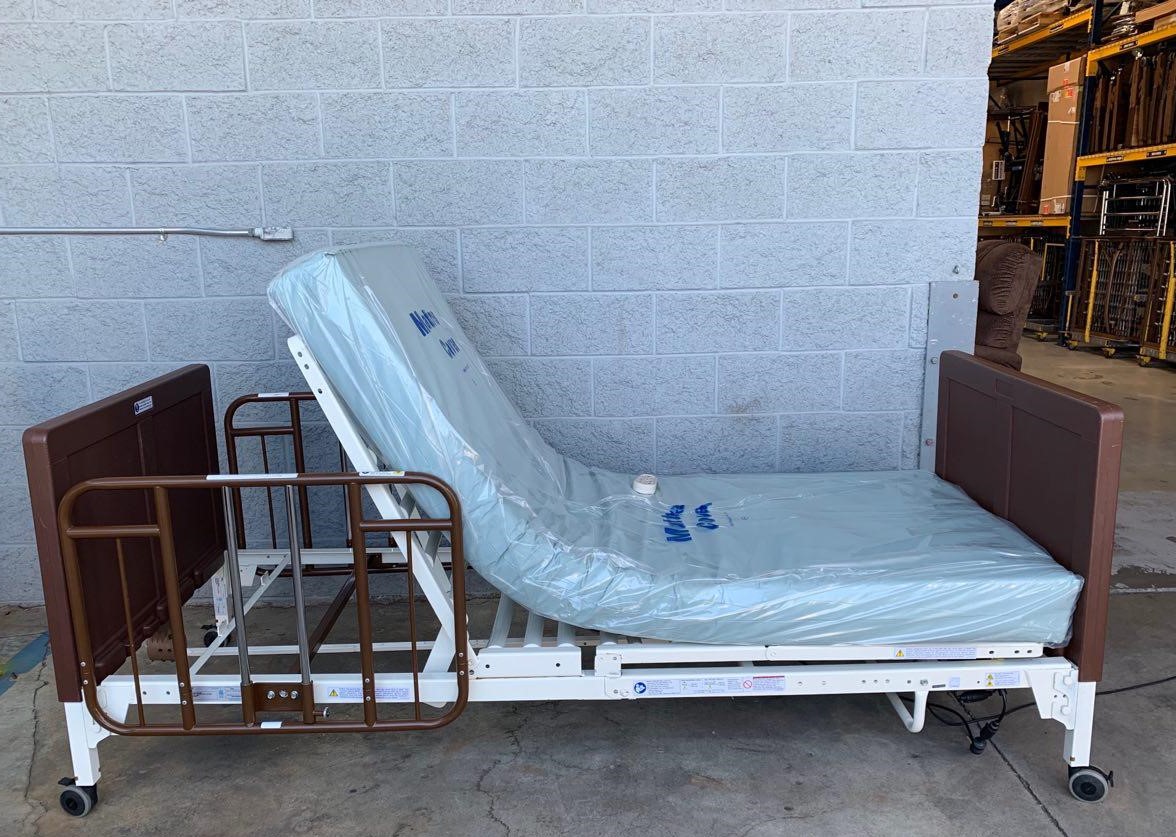 invacare full electric hospital bed with mattress