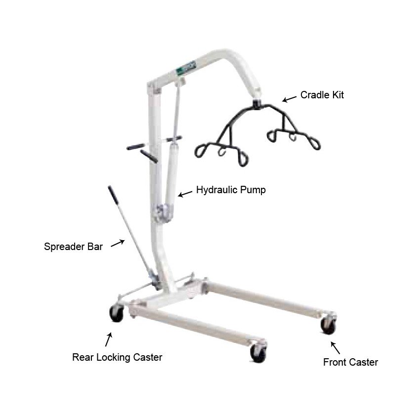 parts lift hydraulic manual hoyer patient rental equipment replacement cata...